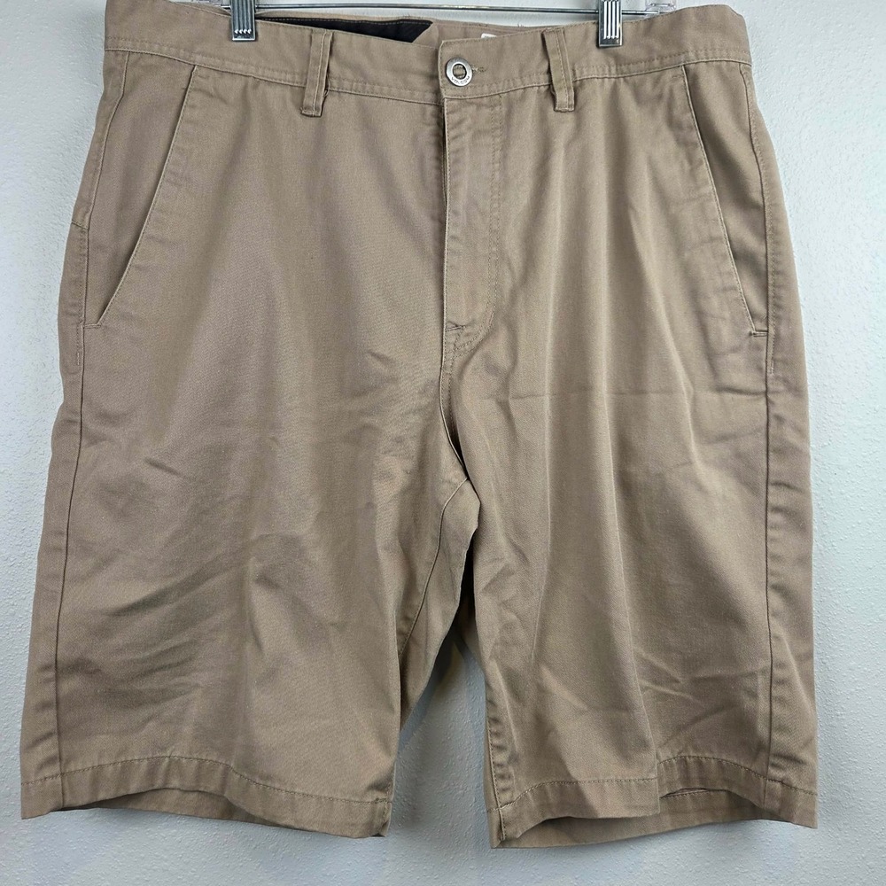 Volcom Frickin Chino Shorts Mens 36 Khaki Tan A09116T3 True To This